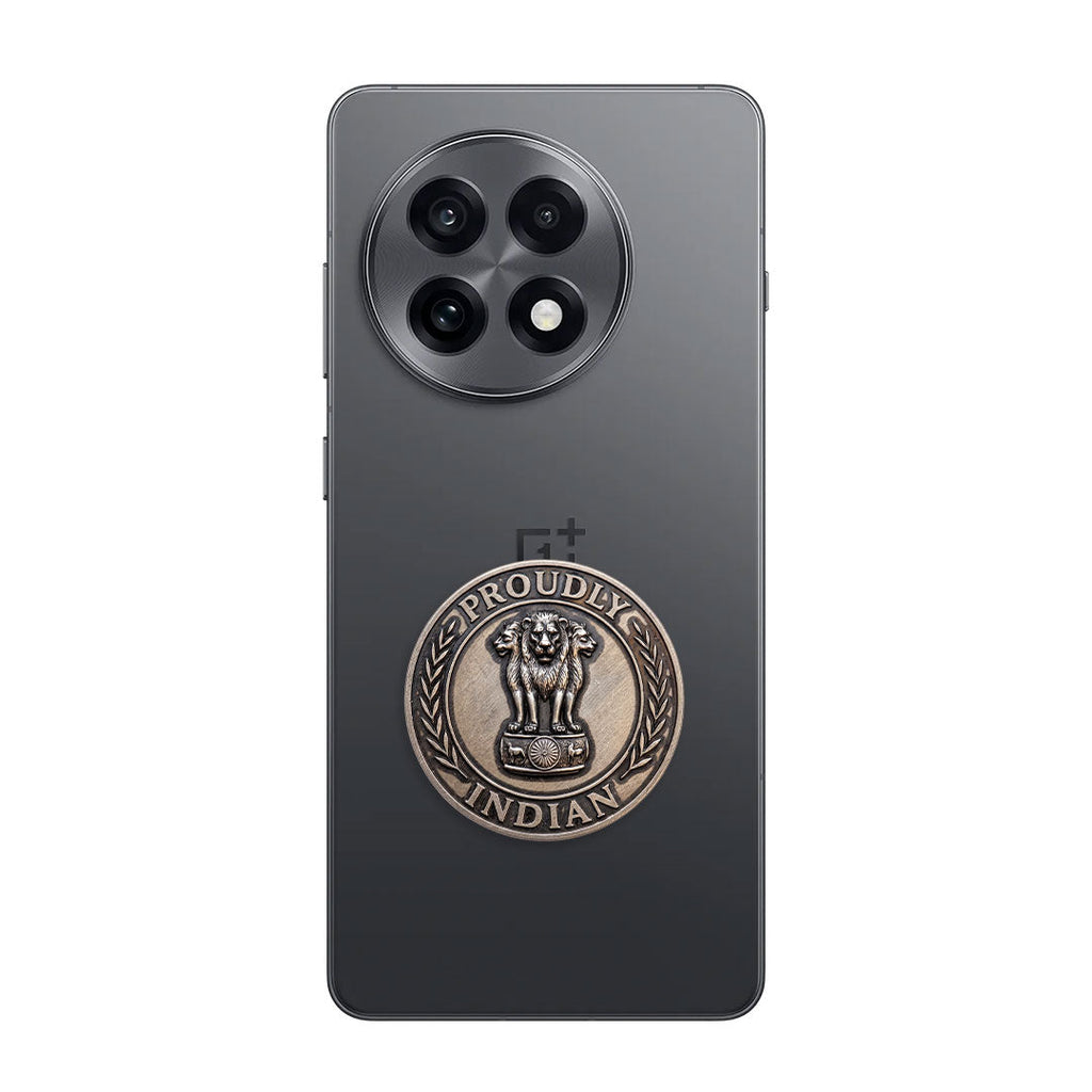 OnePlus 13R 5G Compatible Satyamev Jayate 3D Metal Emblem Sticker