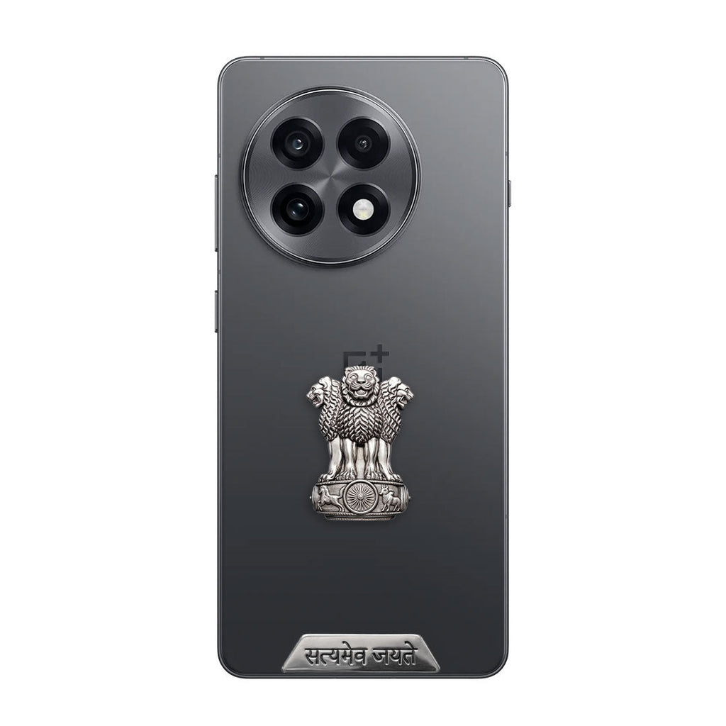 OnePlus 13R 5G Compatible Satyamev Jayate 3D Metal Emblem Sticker