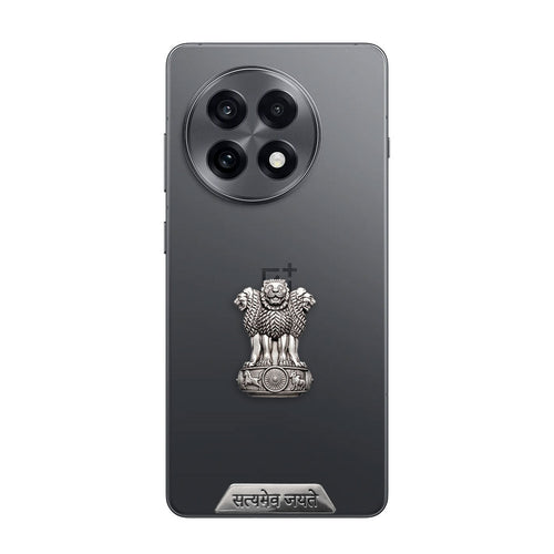 OnePlus 13R 5G Compatible Satyamev Jayate 3D Metal Emblem Sticker