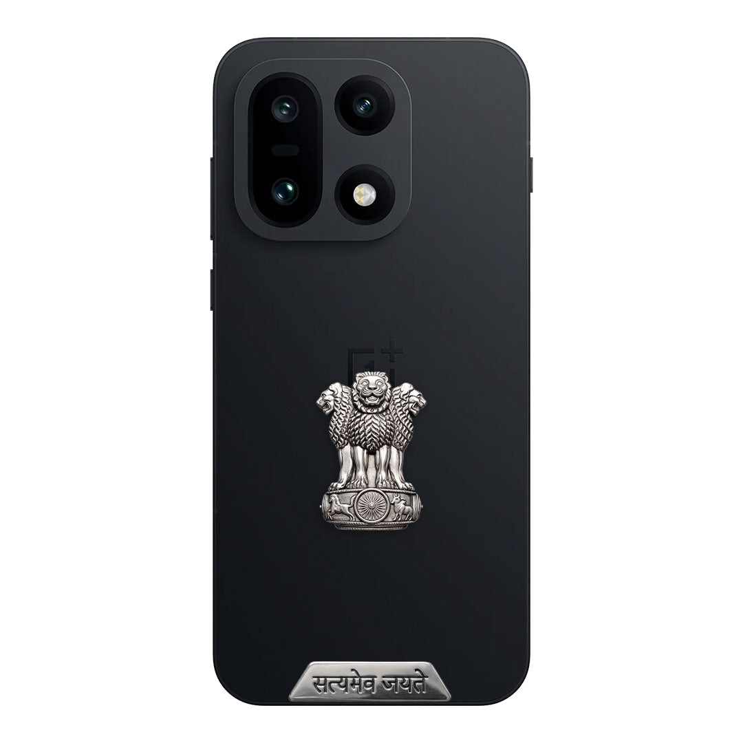 OnePlus 15 5G Compatible Satyamev Jayate 3D Metal Emblem Sticker