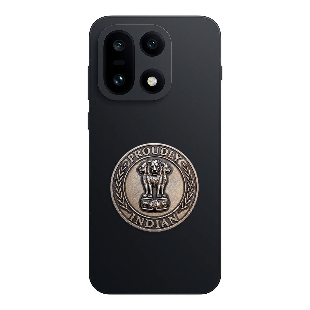 OnePlus 15 5G Compatible Satyamev Jayate 3D Metal Emblem Sticker