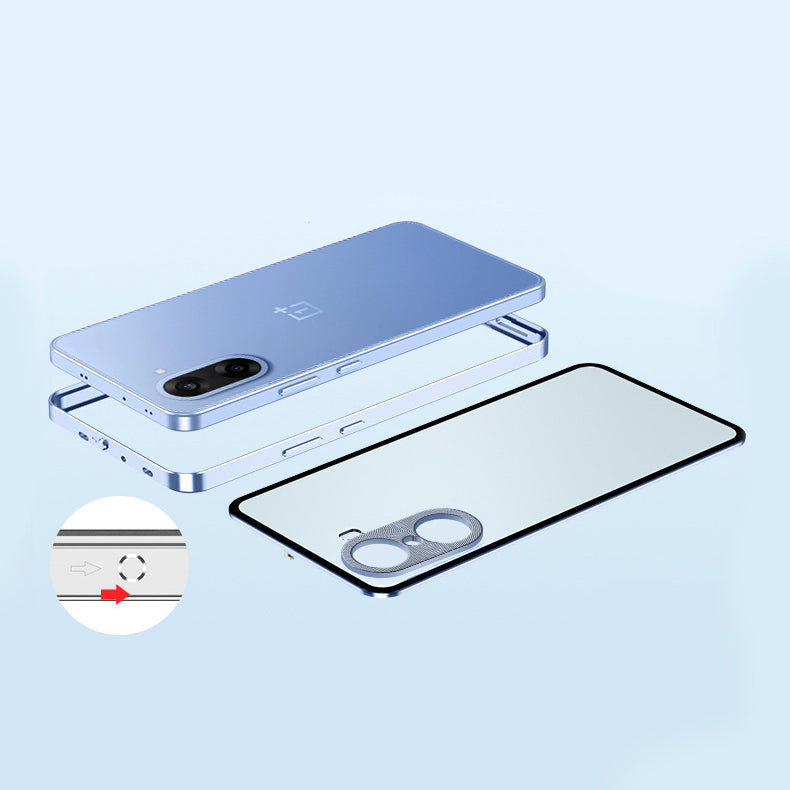 OnePlus Nord CE5 5G Aluminium Metal Bumper Shield Transparent Back Case