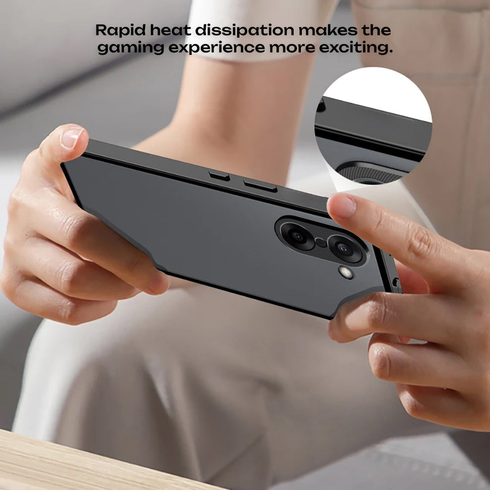 OnePlus Nord CE5 5G Aluminium Metal Bumper Shield Transparent Back Case