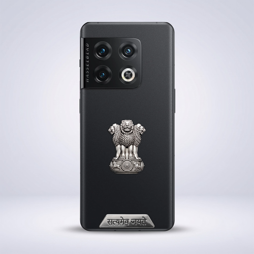 OnePlus 10 Pro 5G Compatible Satyamev Jayate 3D Metal Emblem Sticker