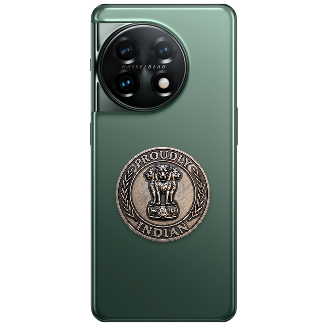 Oneplus 11 5G Compatible Satyamev Jayate 3D Metal Emblem Sticker