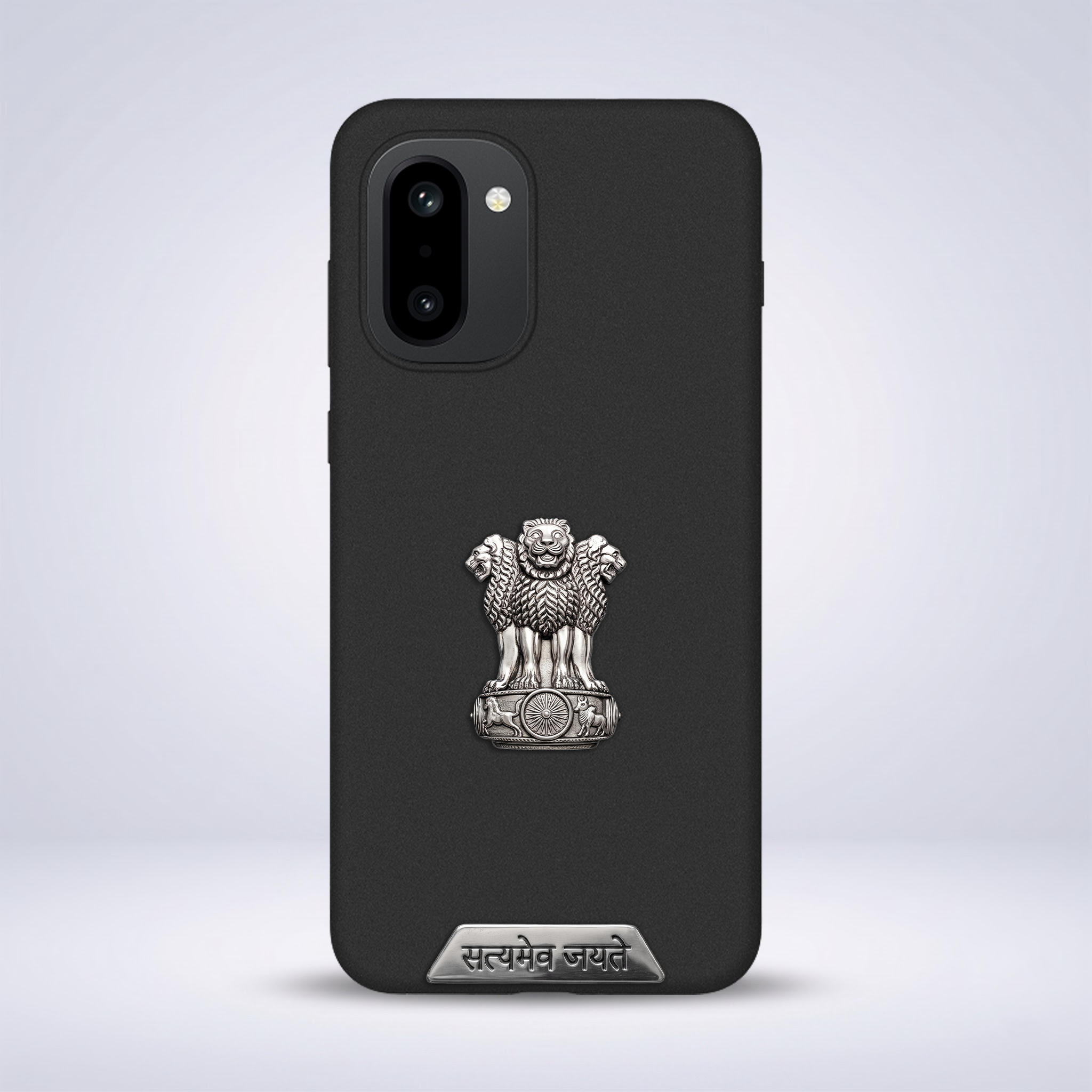 OnePlus 15R 5G Compatible Satyamev Jayate 3D Metal Emblem Sticker