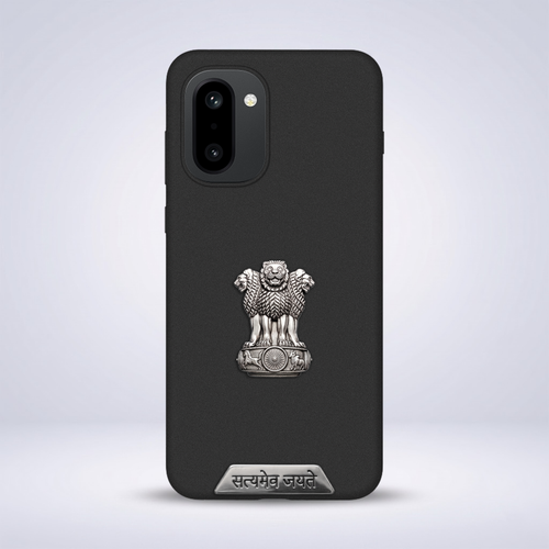 OnePlus 15R 5G Compatible Satyamev Jayate 3D Metal Emblem Sticker