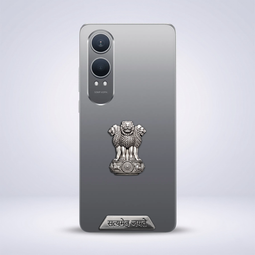 OnePlus Nord CE4 Lite 5G Compatible Satyamev Jayate 3D Metal Emblem Sticker
