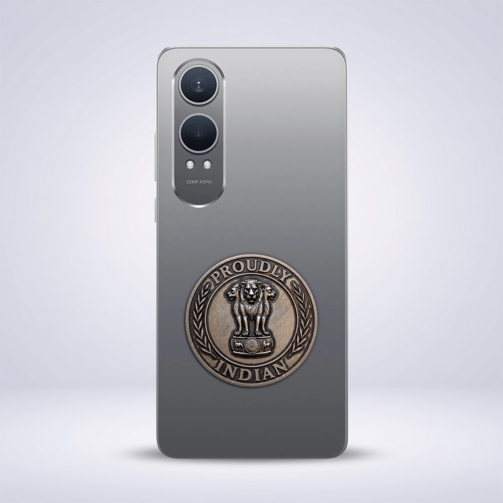 OnePlus Nord CE4 Lite 5G Compatible Satyamev Jayate 3D Metal Emblem Sticker