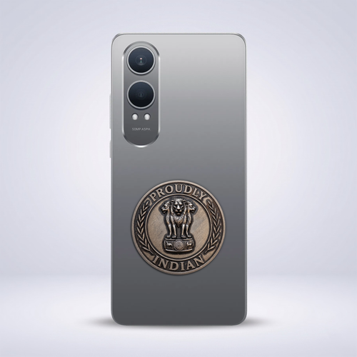 OnePlus Nord CE4 Lite 5G Compatible Satyamev Jayate 3D Metal Emblem Sticker