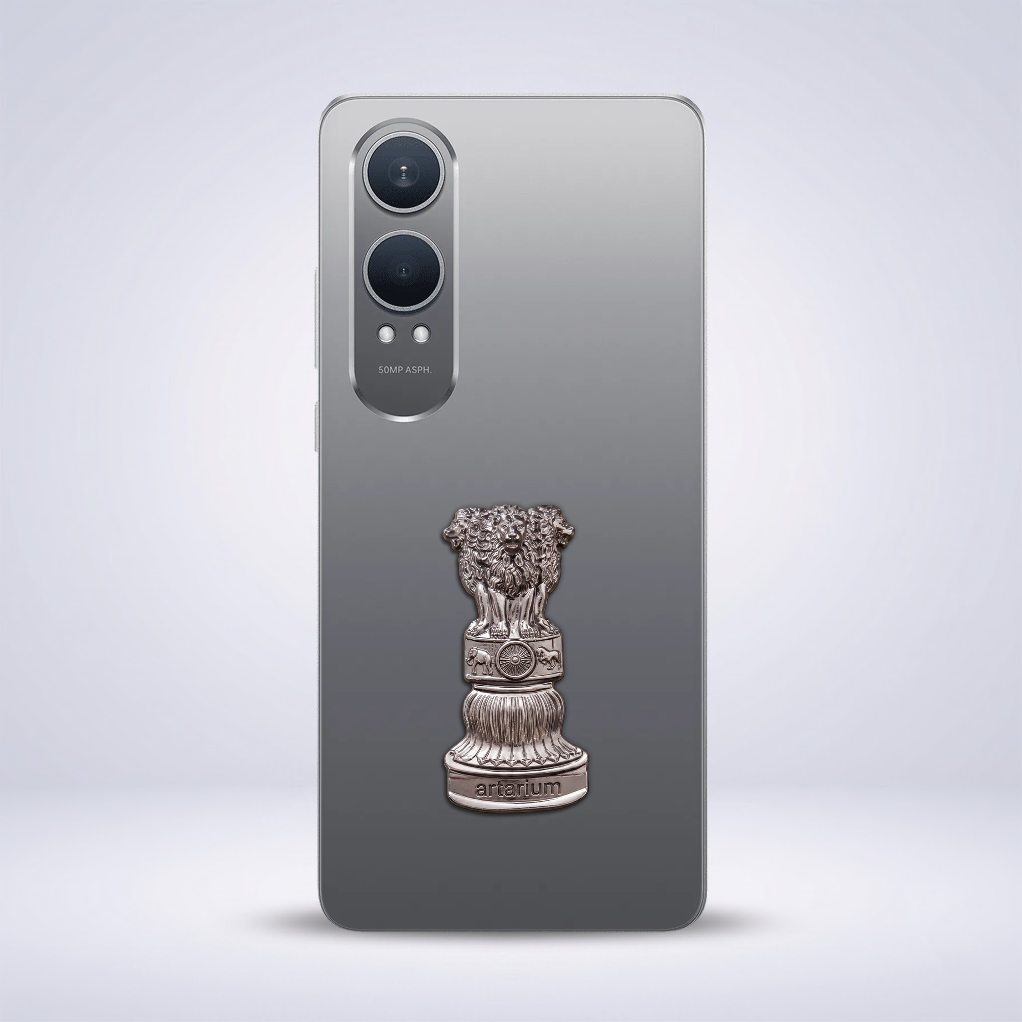 OnePlus Nord CE4 Lite 5G Compatible Satyamev Jayate 3D Metal Emblem Sticker