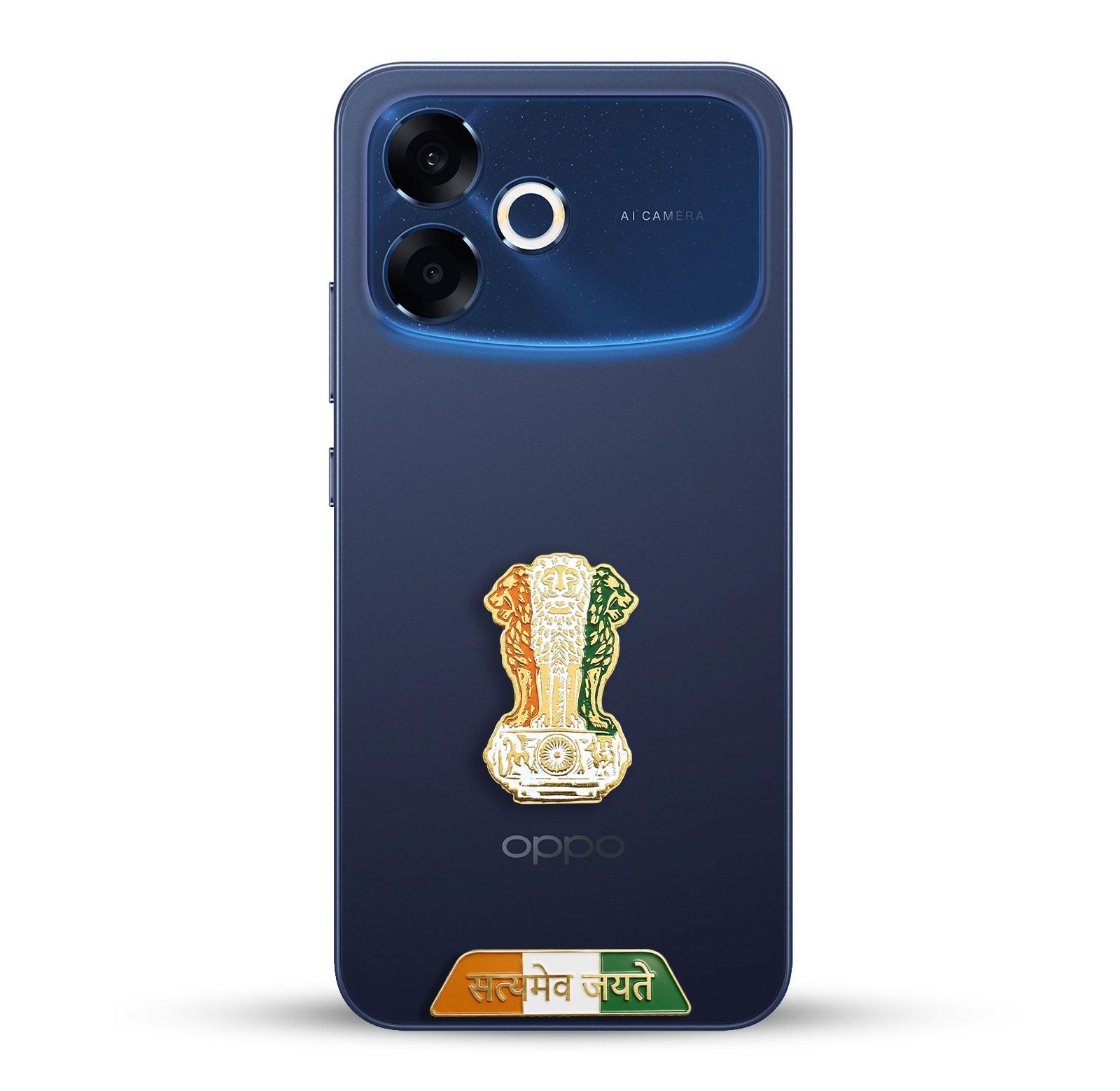 Oppo F33 Pro 5G Compatible Satyamev Jayate 3D Metal Emblem Sticker