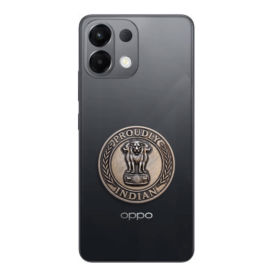 Oppo K13 5G Compatible Satyamev Jayate 3D Metal Emblem Sticker
