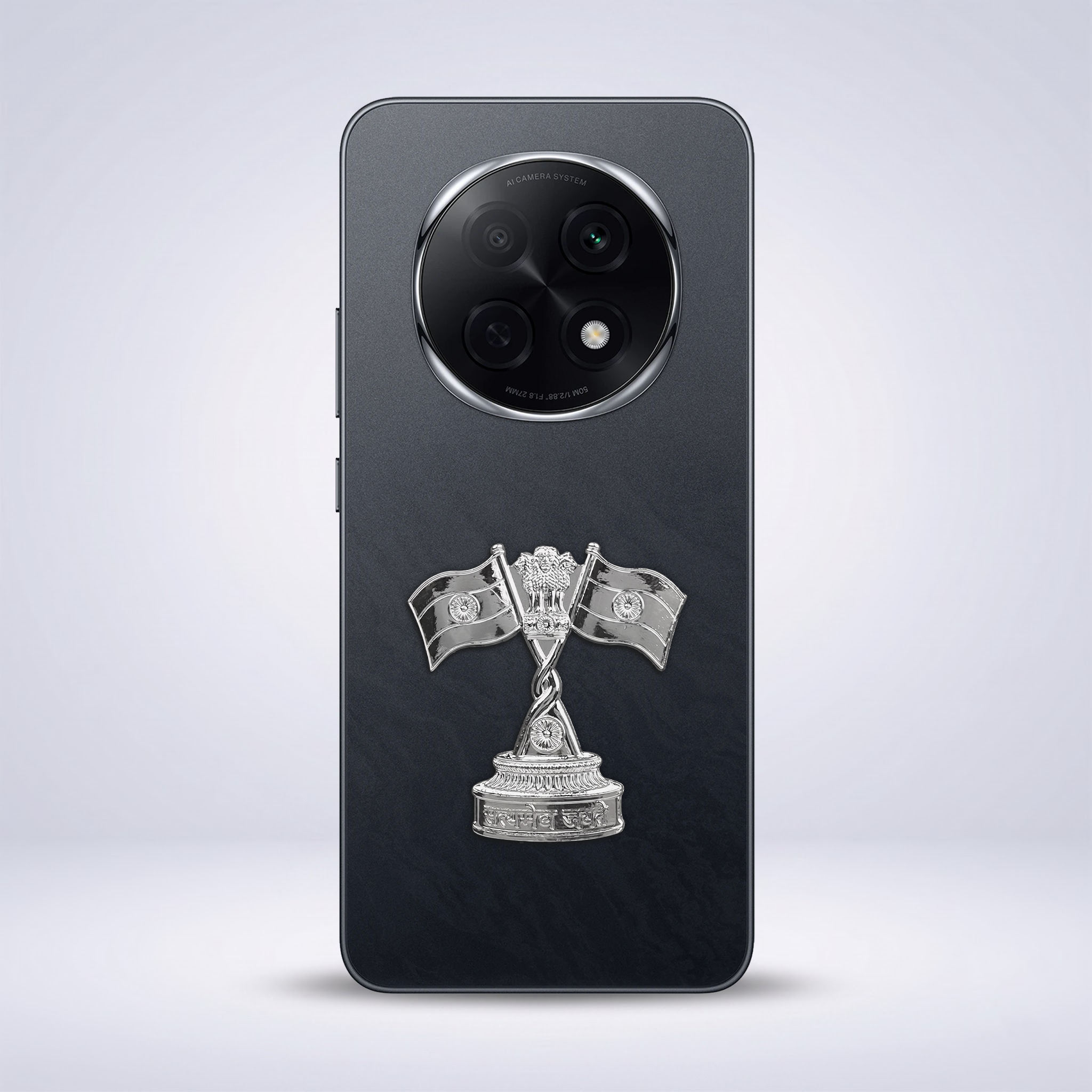 Oppo F29 Pro 5G Compatible Satyamev Jayate 3D Metal Emblem Sticker