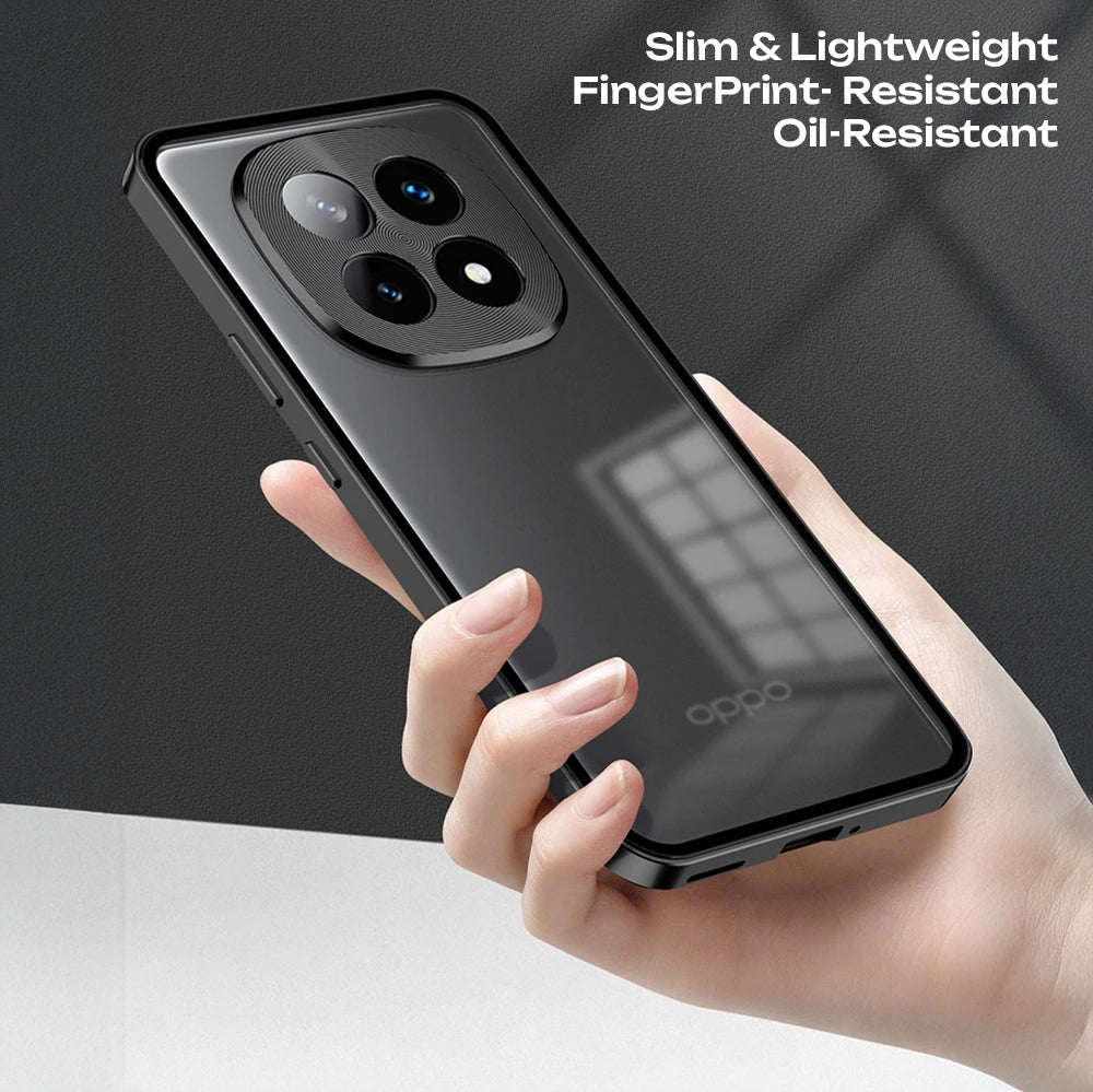 Oppo F29 Pro 5G Aluminium Metal Bumper Shield Transparent Back Case