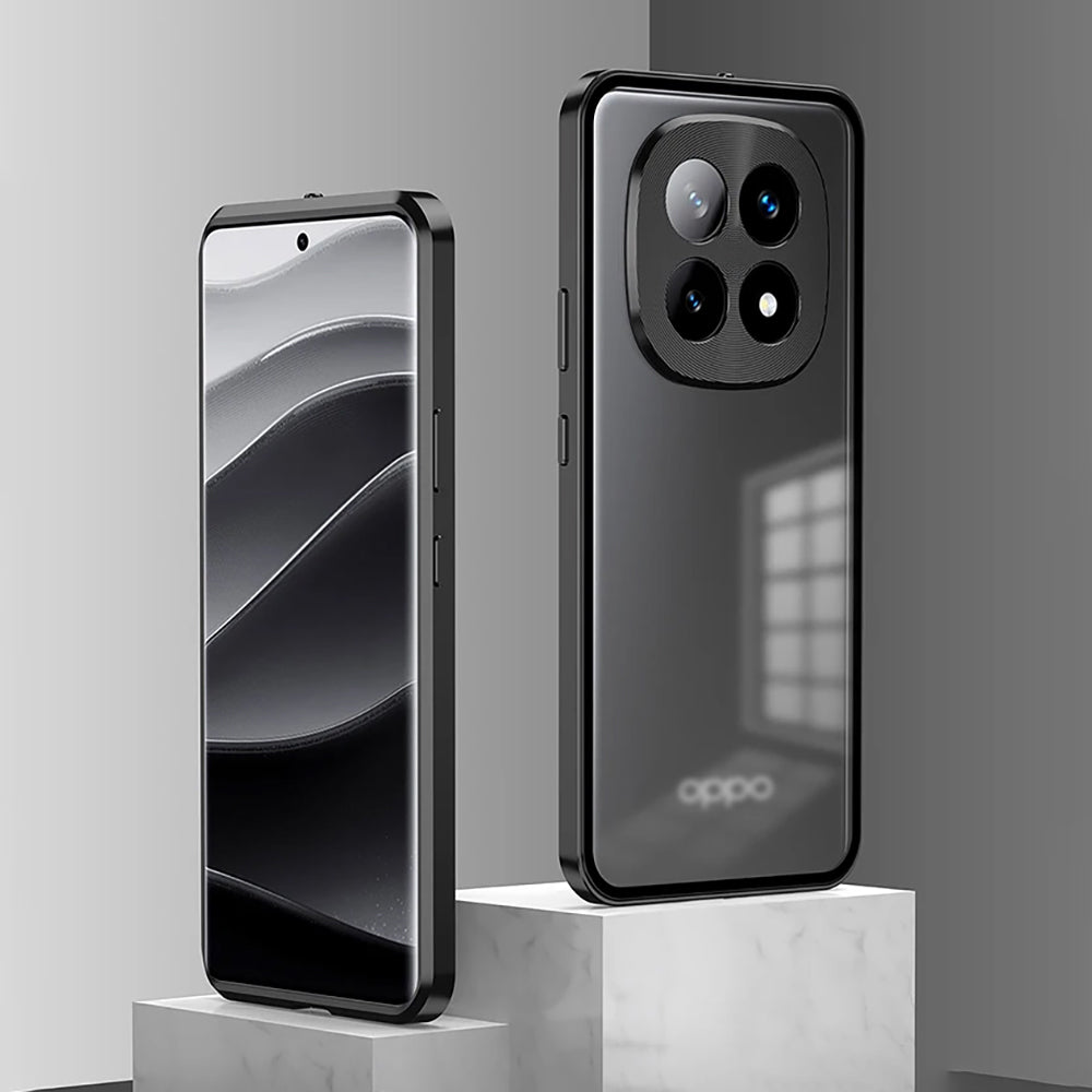 Oppo F29 Pro 5G Aluminium Metal Bumper Shield Transparent Back Case