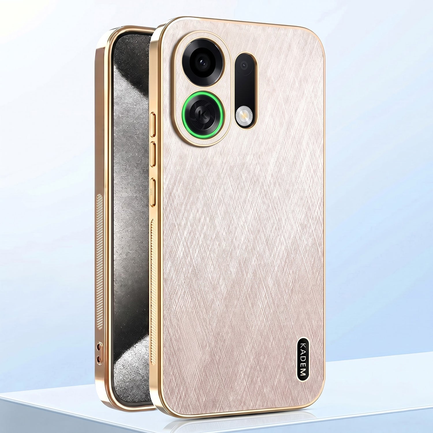 Oppo K13 Turbo 5G Premium Electroplated Frame Gold Thread Pattern Soft Case
