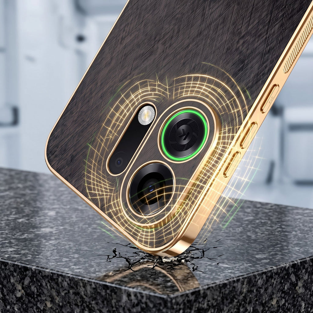 Oppo K13 Turbo 5G Premium Electroplated Frame Gold Thread Pattern Soft Case