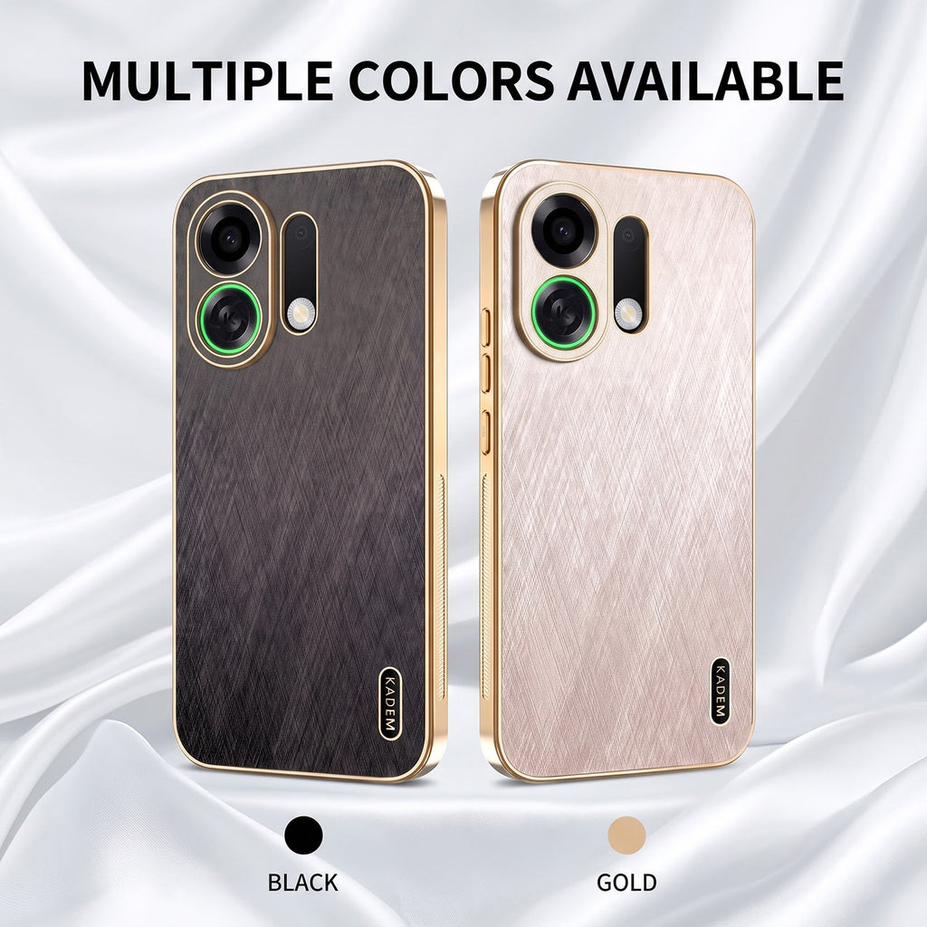 Oppo K13 Turbo 5G Premium Electroplated Frame Gold Thread Pattern Soft Case