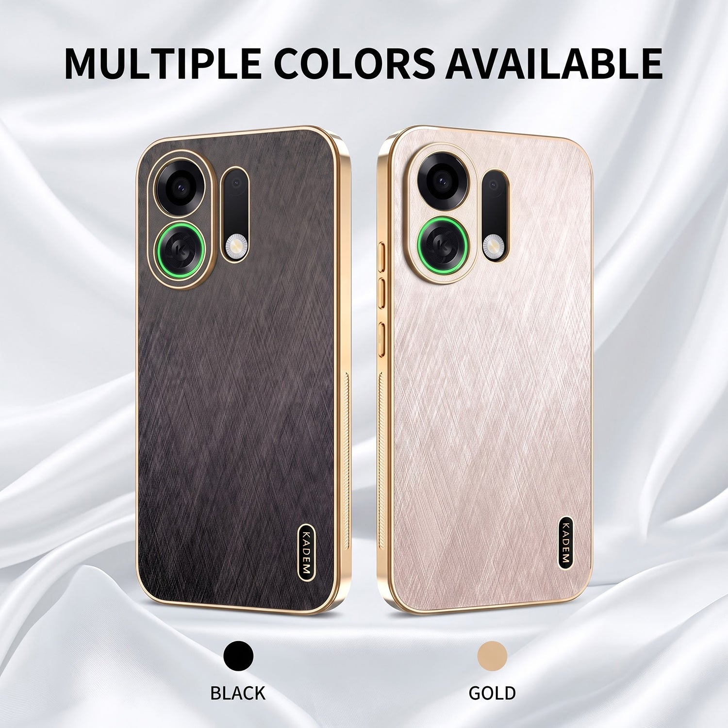 Oppo K13 Turbo 5G Premium Electroplated Frame Gold Thread Pattern Soft Case