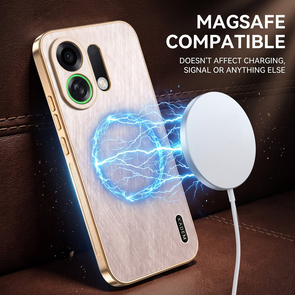 Oppo K13 Turbo 5G Premium Electroplated Frame Gold Thread Pattern Soft Case