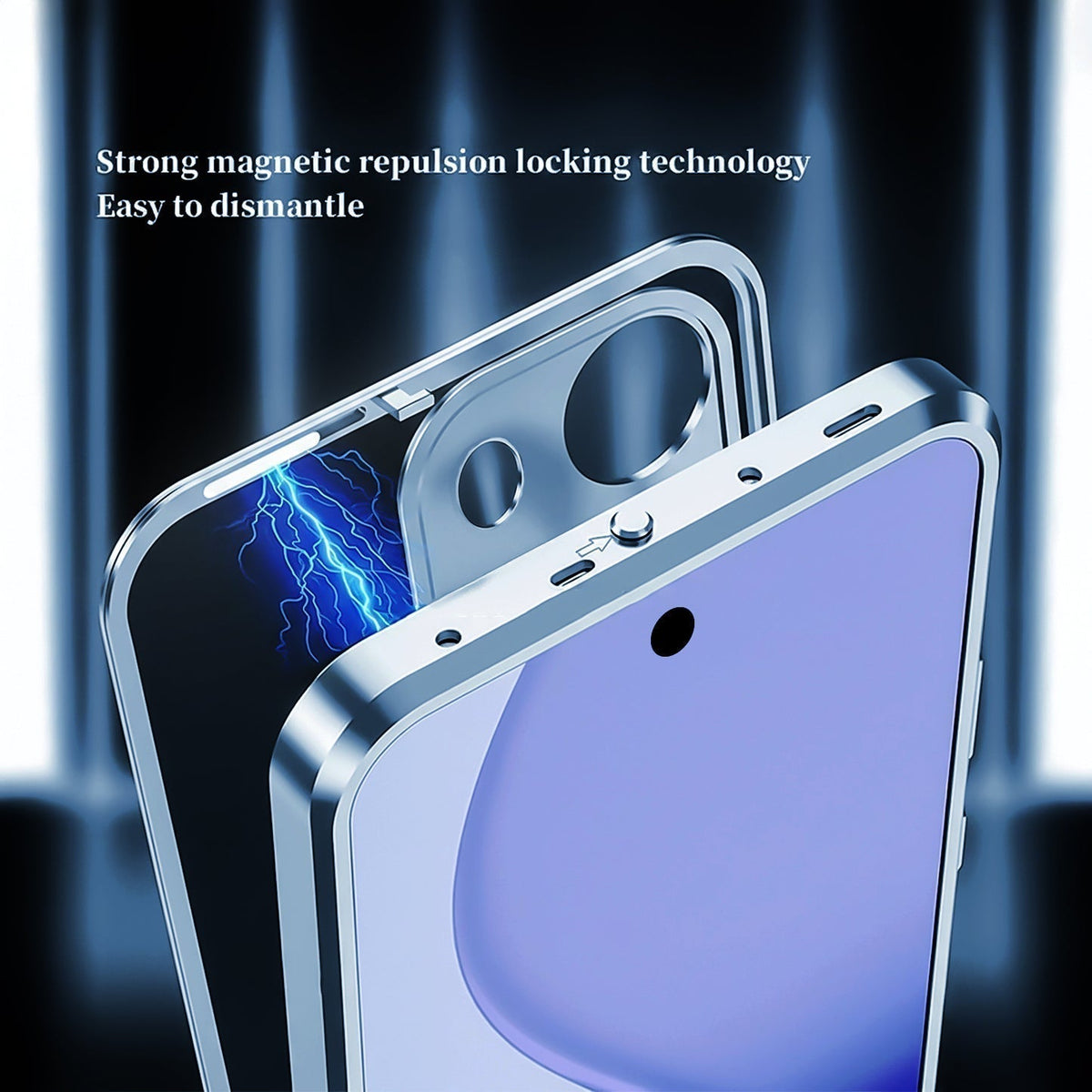 Oppo Reno 13 5G Aluminium Metal Bumper Shield Transparent Back Case