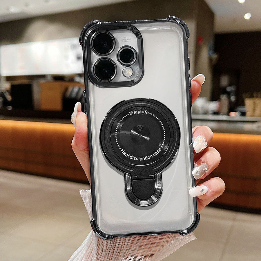 Oppo Reno 15 5G Luxury Four Corner Invincible Bracket Ring Stand Case