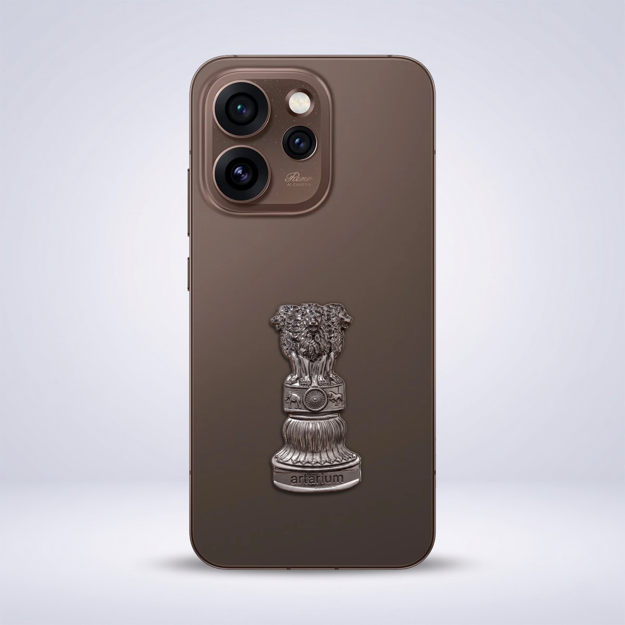 Oppo Reno 15 Pro 5G Compatible Satyamev Jayate 3D Metal Emblem Sticker