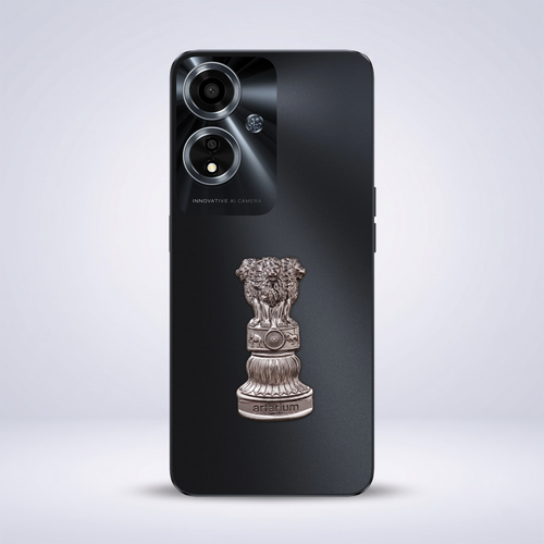 Oppo A59 5G Compatible Satyamev Jayate 3D Metal Emblem Sticker