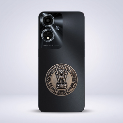 Oppo A59 5G Compatible Satyamev Jayate 3D Metal Emblem Sticker