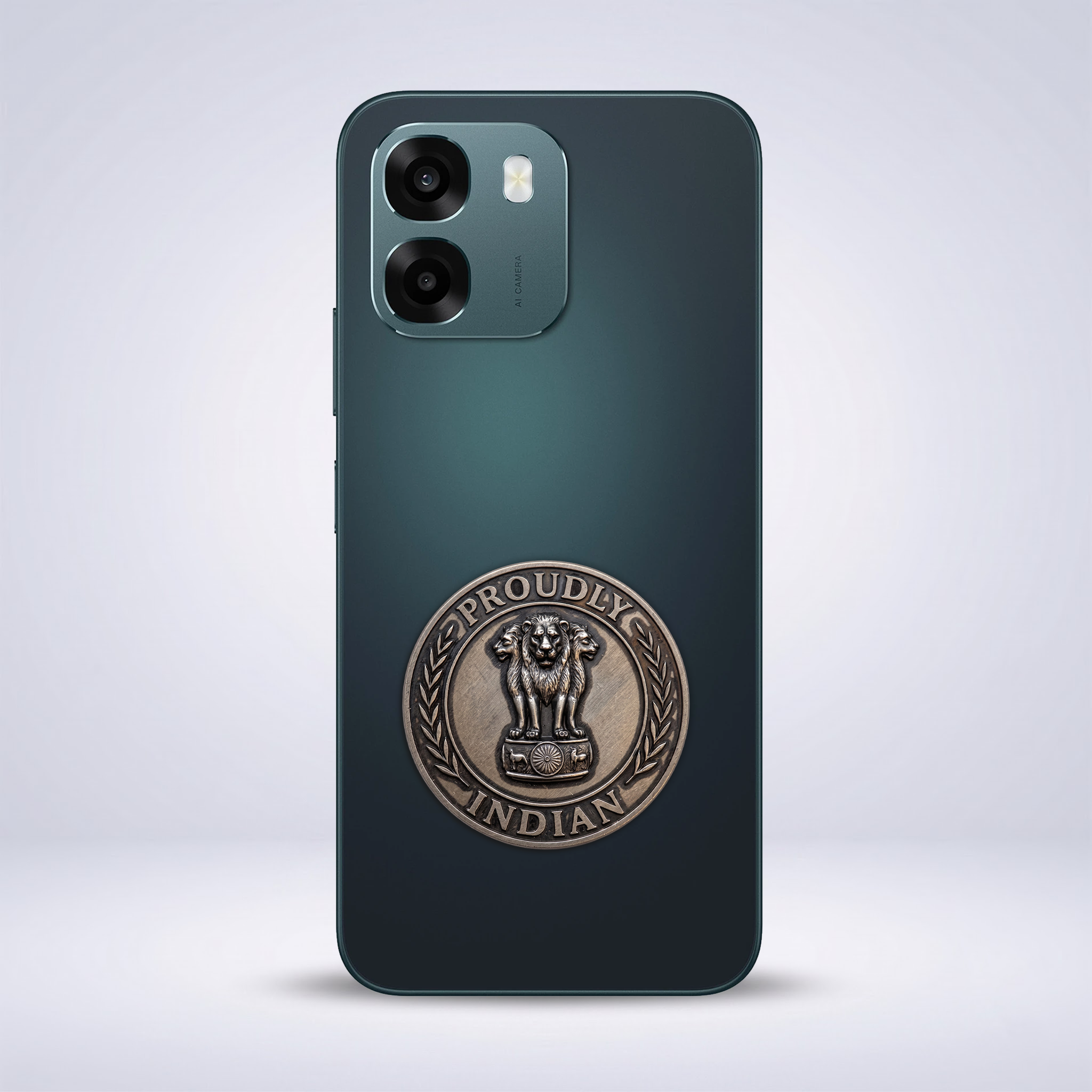 Oppo A6 5G Compatible Satyamev Jayate 3D Metal Emblem Sticker