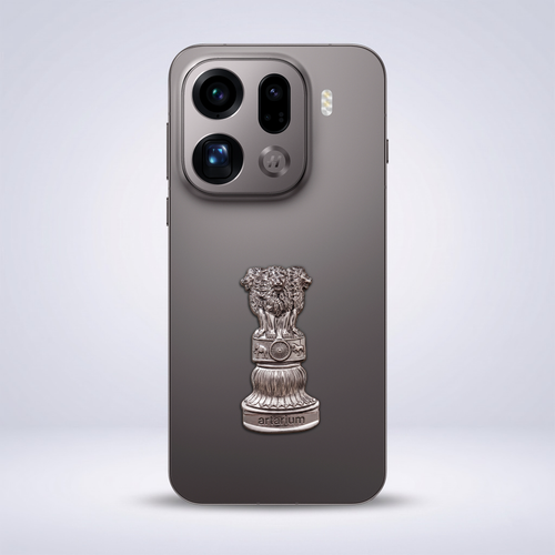 Oppo Find X9 Pro 5G Compatible Satyamev Jayate 3D Metal Emblem Sticker