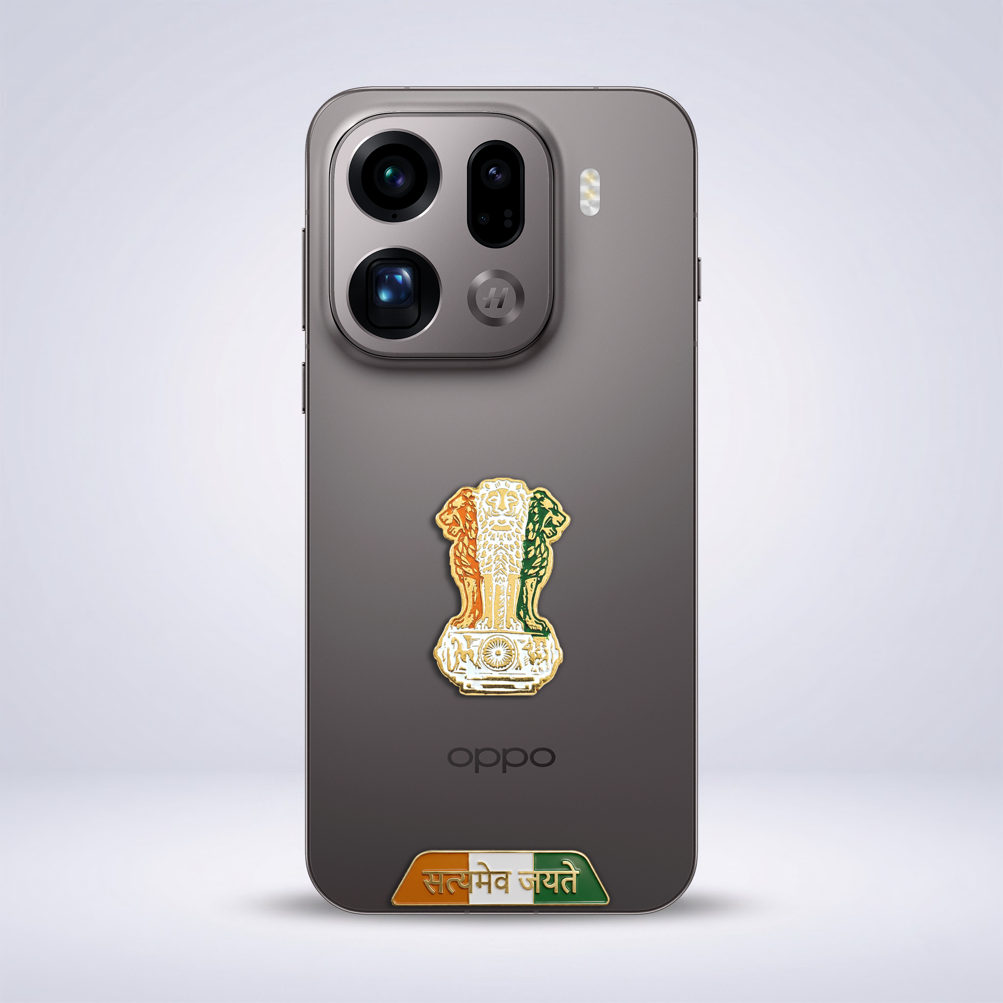 Oppo Find X9 Pro 5G Compatible Satyamev Jayate 3D Metal Emblem Sticker