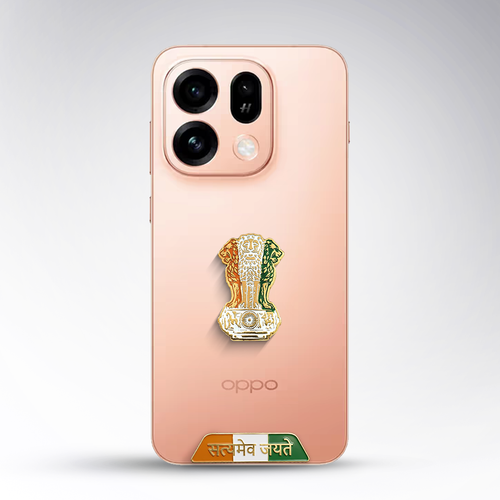Oppo Find X9s 5G Compatible Satyamev Jayate 3D Metal Emblem Sticker
