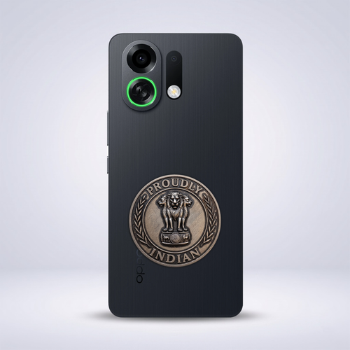 Oppo K13 Turbo Pro 5G Compatible Satyamev Jayate 3D Metal Emblem Sticker