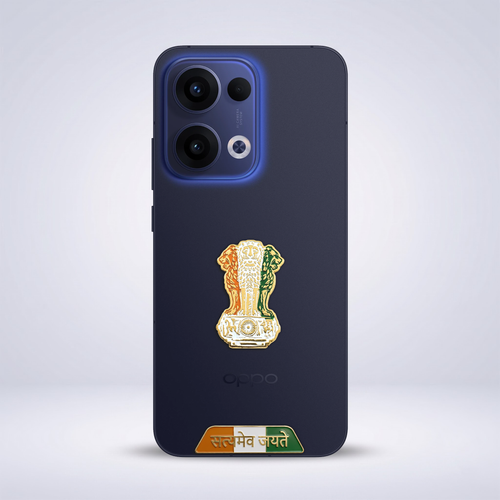 Oppo Reno 13 5G Compatible Satyamev Jayate 3D Metal Emblem Sticker