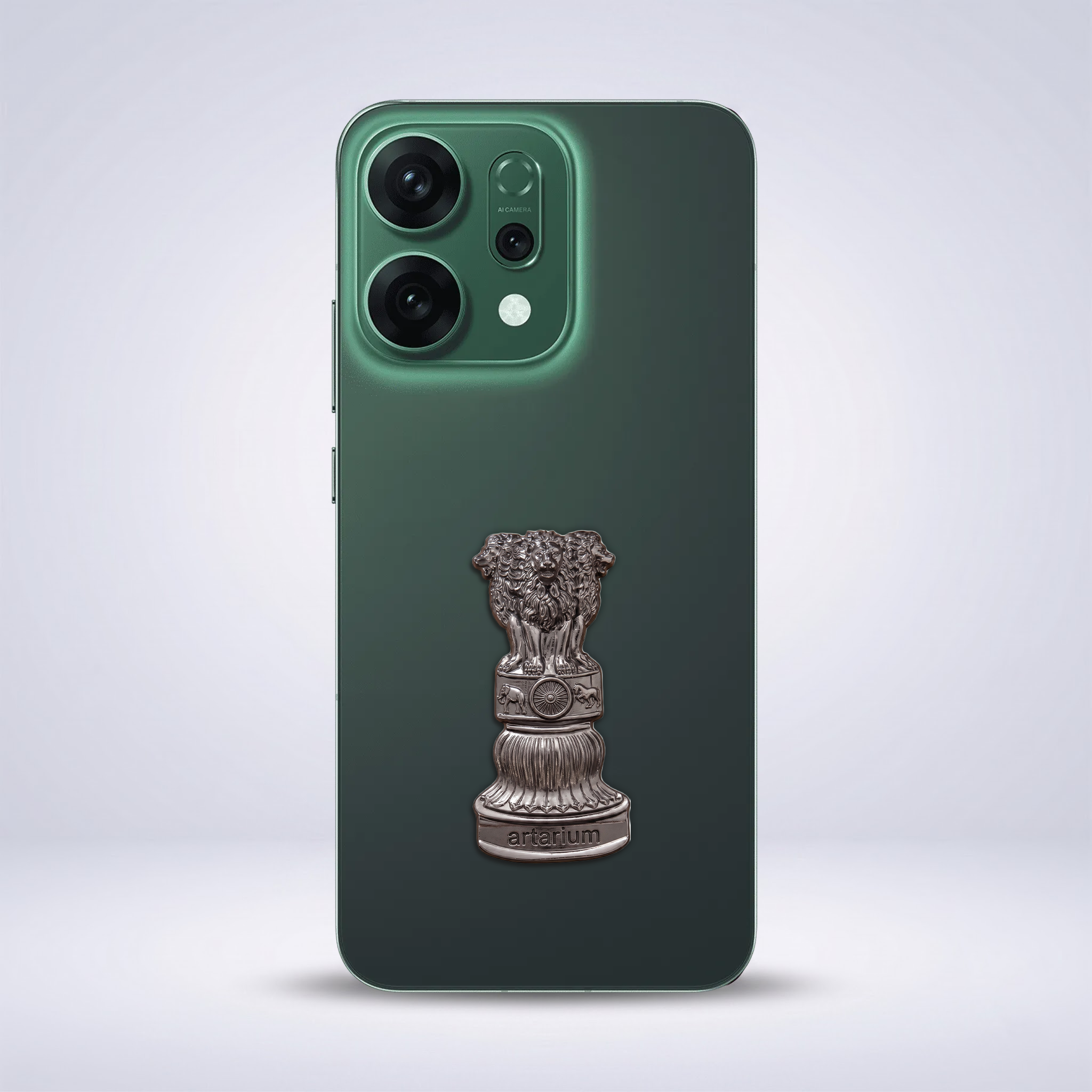 Oppo Reno 14 5G Compatible Satyamev Jayate 3D Metal Emblem Sticker