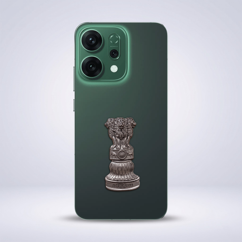 Oppo Reno 14 5G Compatible Satyamev Jayate 3D Metal Emblem Sticker