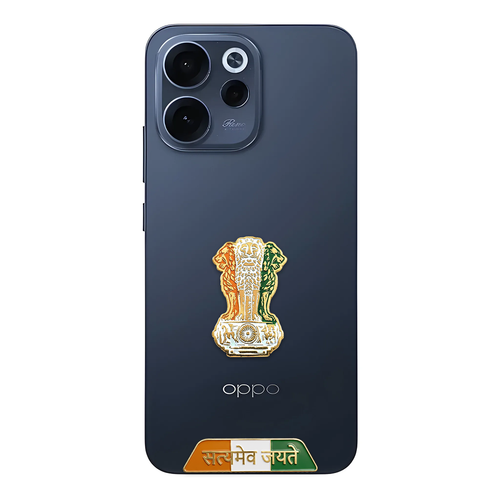Oppo Reno 15C 5G Compatible Satyamev Jayate 3D Metal Emblem Sticker