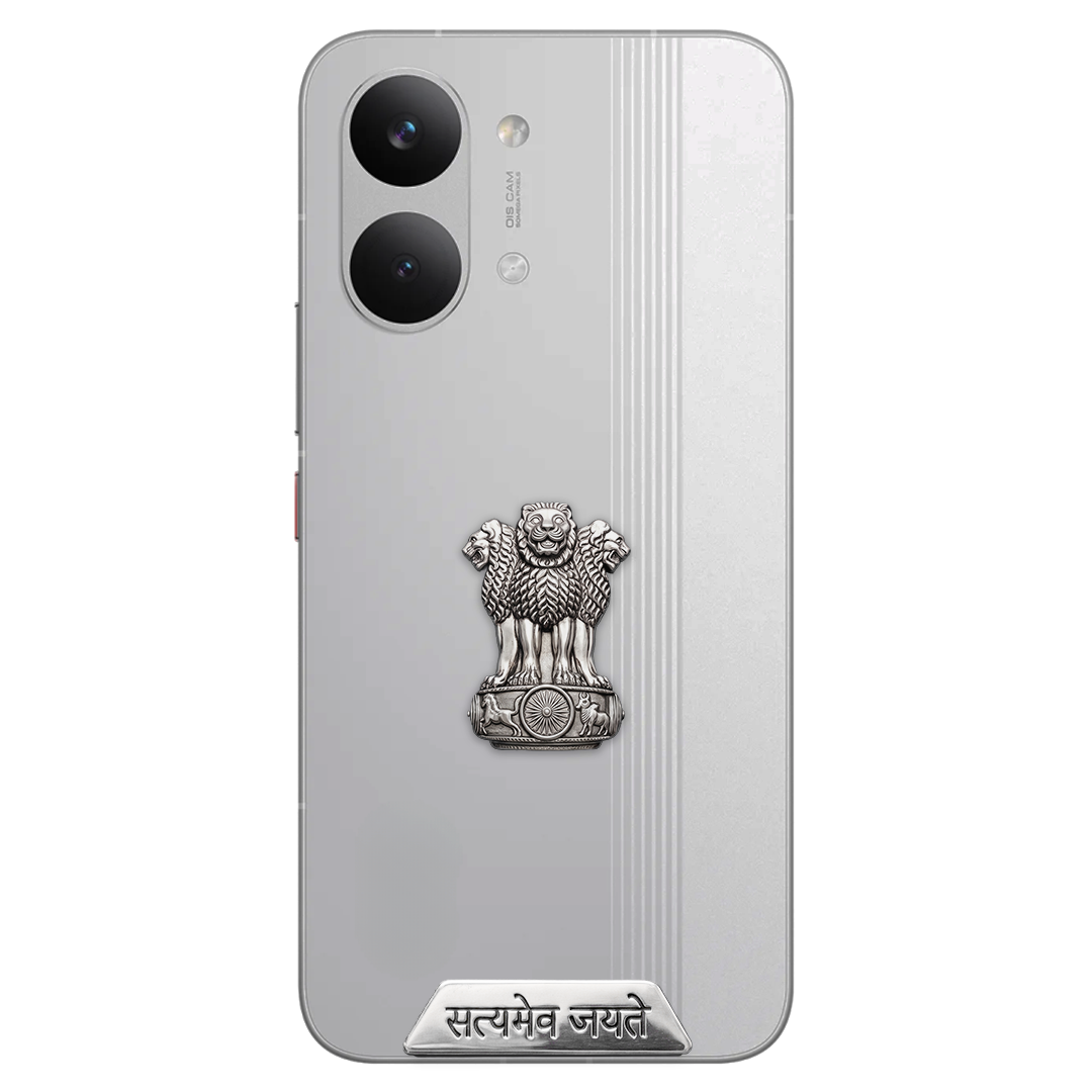 POCO X8 Pro Max 5G Compatible Satyamev Jayate 3D Metal Emblem Sticker