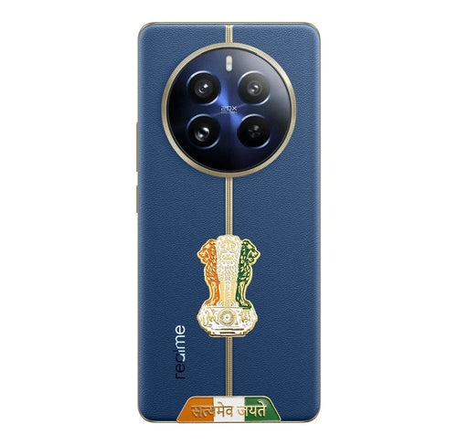 Realme 12 Pro+ 5G Compatible Satyamev Jayate 3D Metal Emblem Sticker