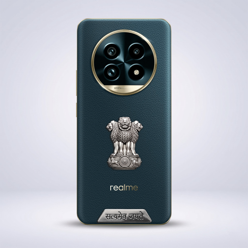 Realme 13 Pro+ 5G Compatible Satyamev Jayate 3D Metal Emblem Sticker