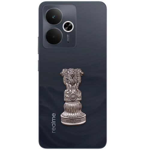 Realme 14T 5G Compatible Satyamev Jayate 3D Metal Emblem Sticker