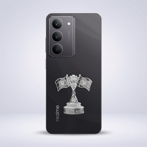 Realme 14X 5G Compatible Satyamev Jayate 3D Metal Emblem Sticker