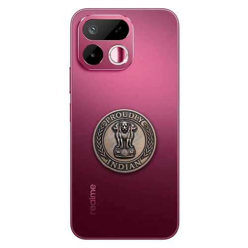 Realme 16T 5G Compatible Satyamev Jayate 3D Metal Emblem Sticker