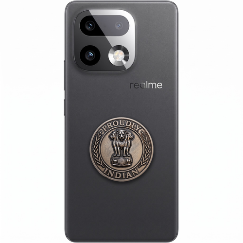 Realme 16 Pro+ 5G Compatible Satyamev Jayate 3D Metal Emblem Sticker