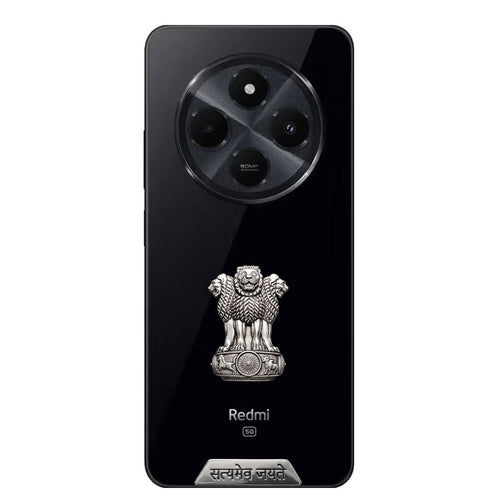 Redmi 14c 5G Compatible Satyamev Jayate 3D Metal Emblem Sticker