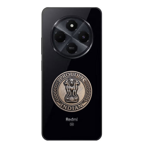 Redmi 14c 5G Compatible Satyamev Jayate 3D Metal Emblem Sticker