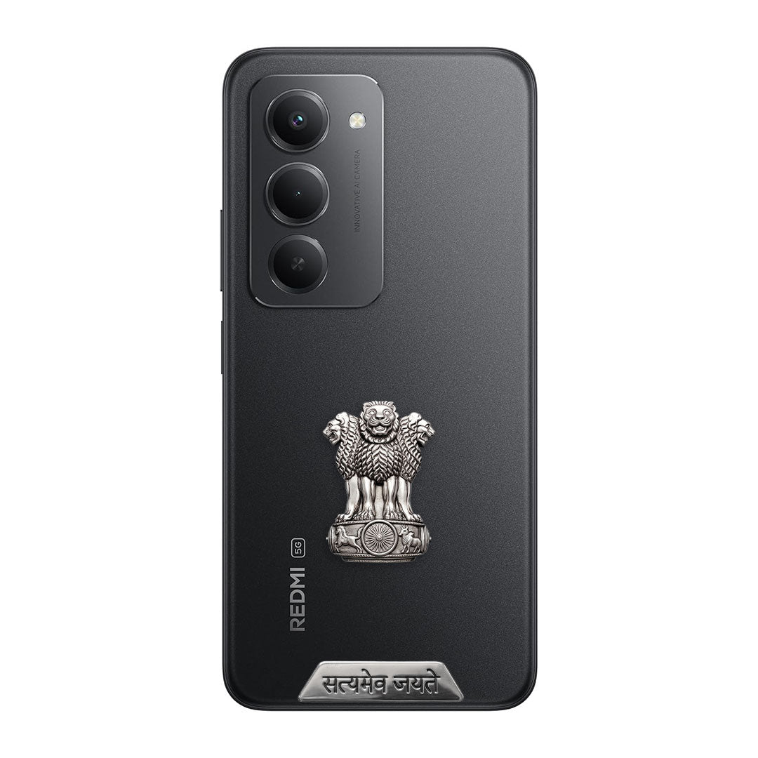 Redmi 15 5G Compatible Satyamev Jayate 3D Metal Emblem Sticker
