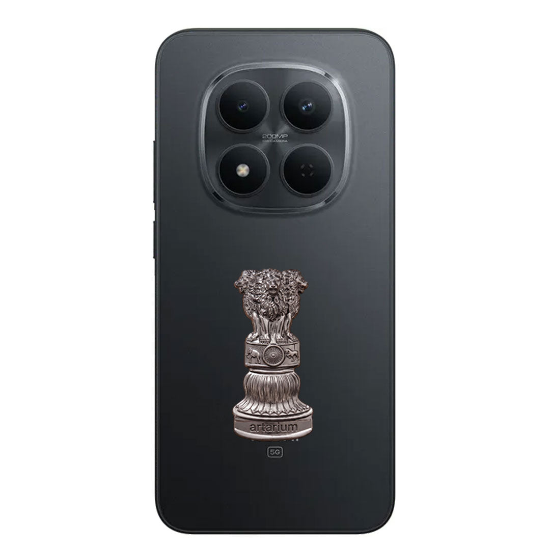 Redmi Note 15 Pro 5G Compatible Satyamev Jayate 3D Metal Emblem Sticker